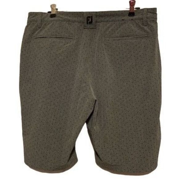 FootJoy FJ Size 36 Gray With Black Squares Lightweight Casual Shorts - Picture 1 of 4
